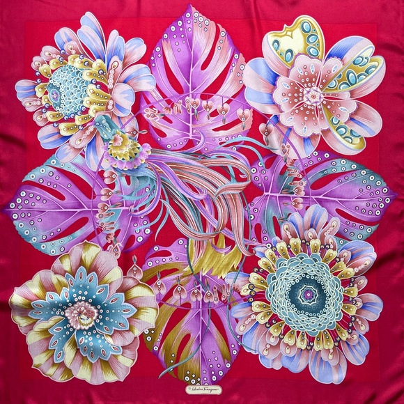 Salvatore Ferragamo Silk Scarf - Picture 1 of 14